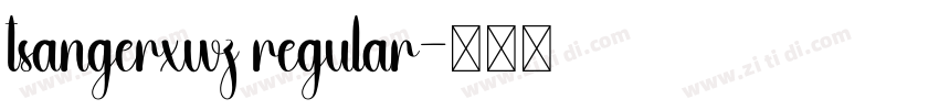 tsangerxwz regular字体转换